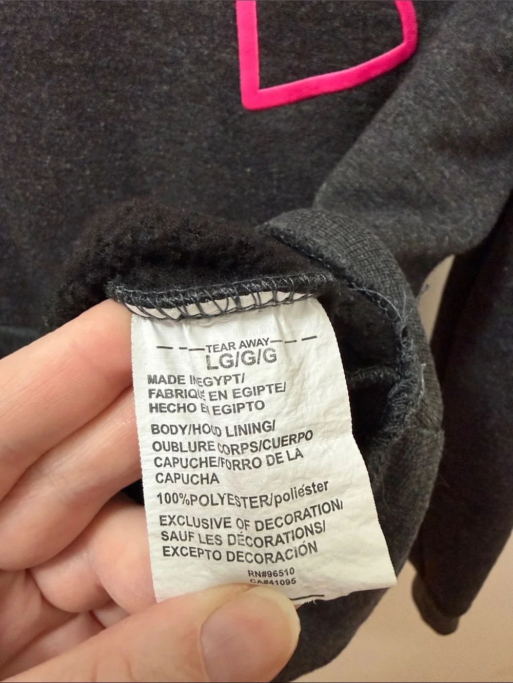 Under Armour Dark Gray Hoodie with Bright Pink Logo